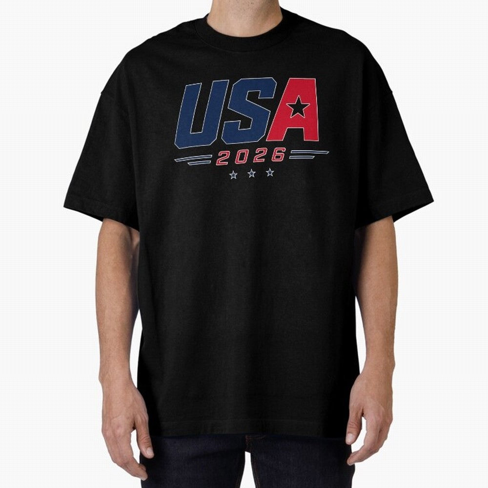 USA 2026 Soccer Fan Shirt | American Football Supporter Minimal Design Classic T-Shirt Support Iconic Players in FIFA World Cup 2026 USA Canada Mexico for Fans of Messi, Neymar and Mbappe and Germany, Bringing Global Supporter Spirit, Legendary