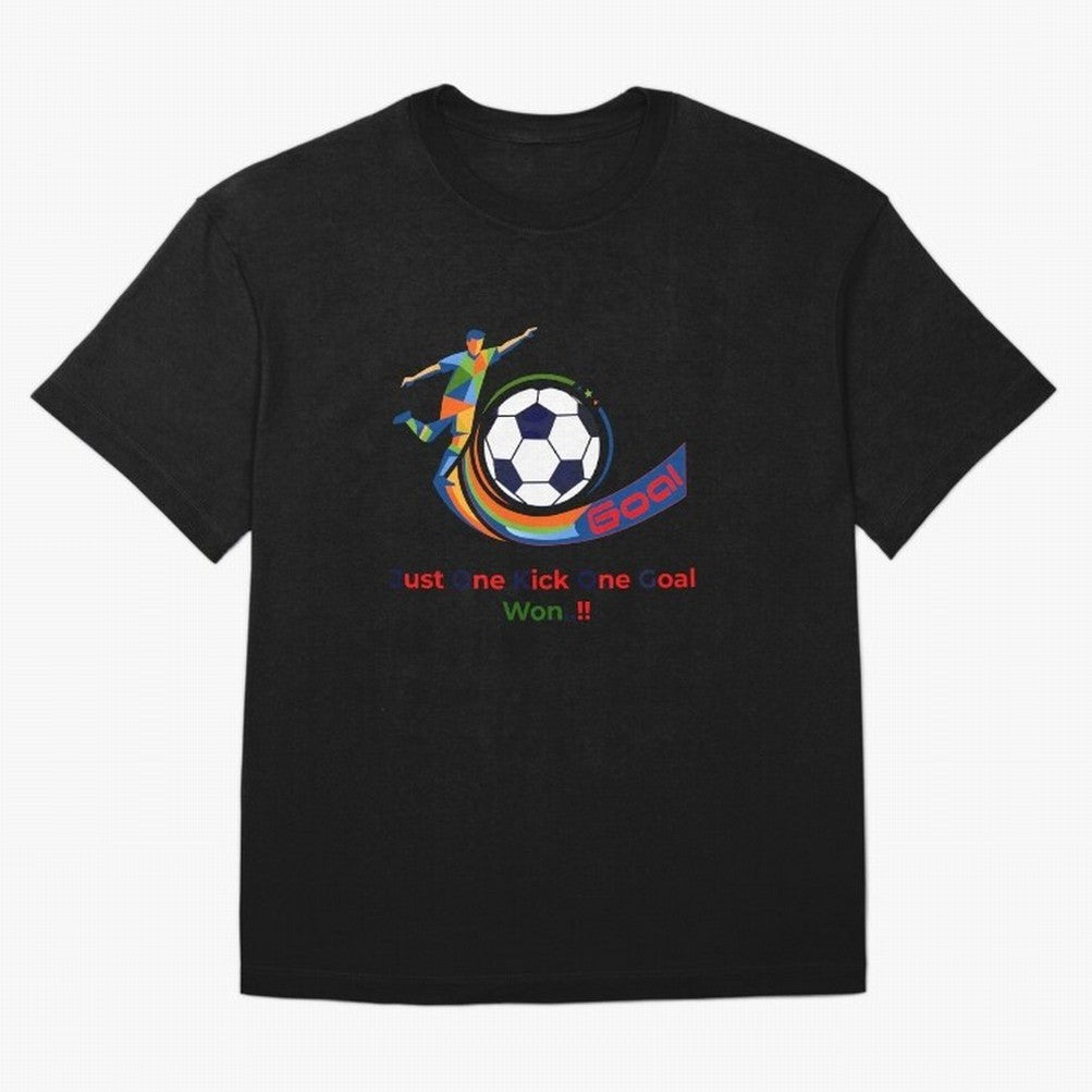 Football Striker Goal Celebration - Just One Kick Classic T-Shirt Create Global Football Passion for FIFA World Cup 2026 Group Stage, Celebrating Messi, Argentina, France and Brazil, Sports Nostalgia, International Competition, Famous Players and