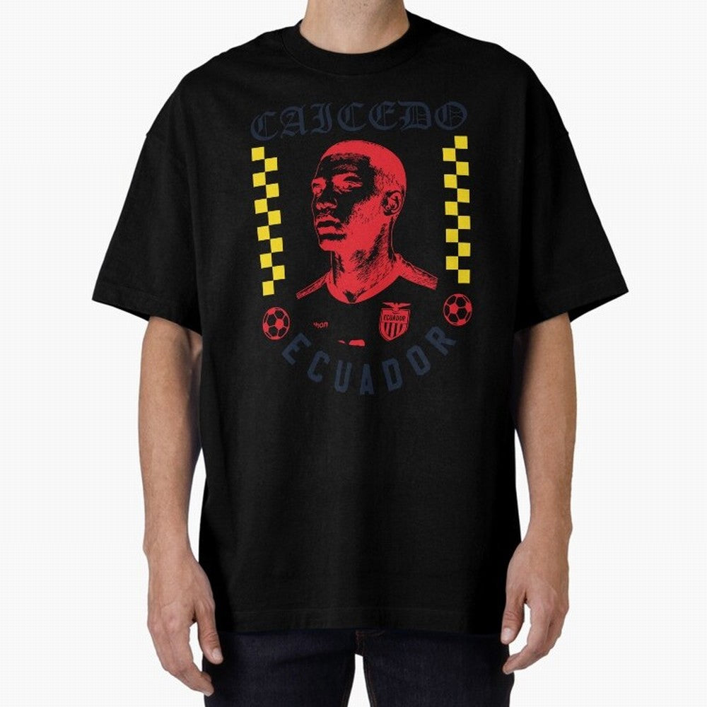 Caicedo Ecuador Soccer Star Retro Football Fan Design Classic T-Shirt Show Support during Global Football Passion for FIFA World Cup 2026, Driven by Cristiano Ronaldo, Argentina and Brazil, Championship Spirit, Famous Goals, Roaring Crowds and