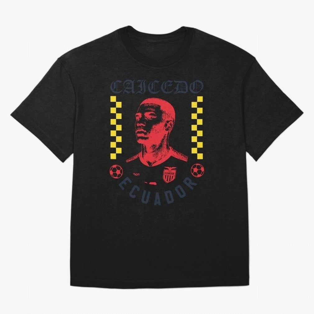 Caicedo Ecuador Soccer Star Retro Football Fan Design Classic T-Shirt Show Support during Global Football Passion for FIFA World Cup 2026, Driven by Cristiano Ronaldo, Argentina and Brazil, Championship Spirit, Famous Goals, Roaring Crowds and