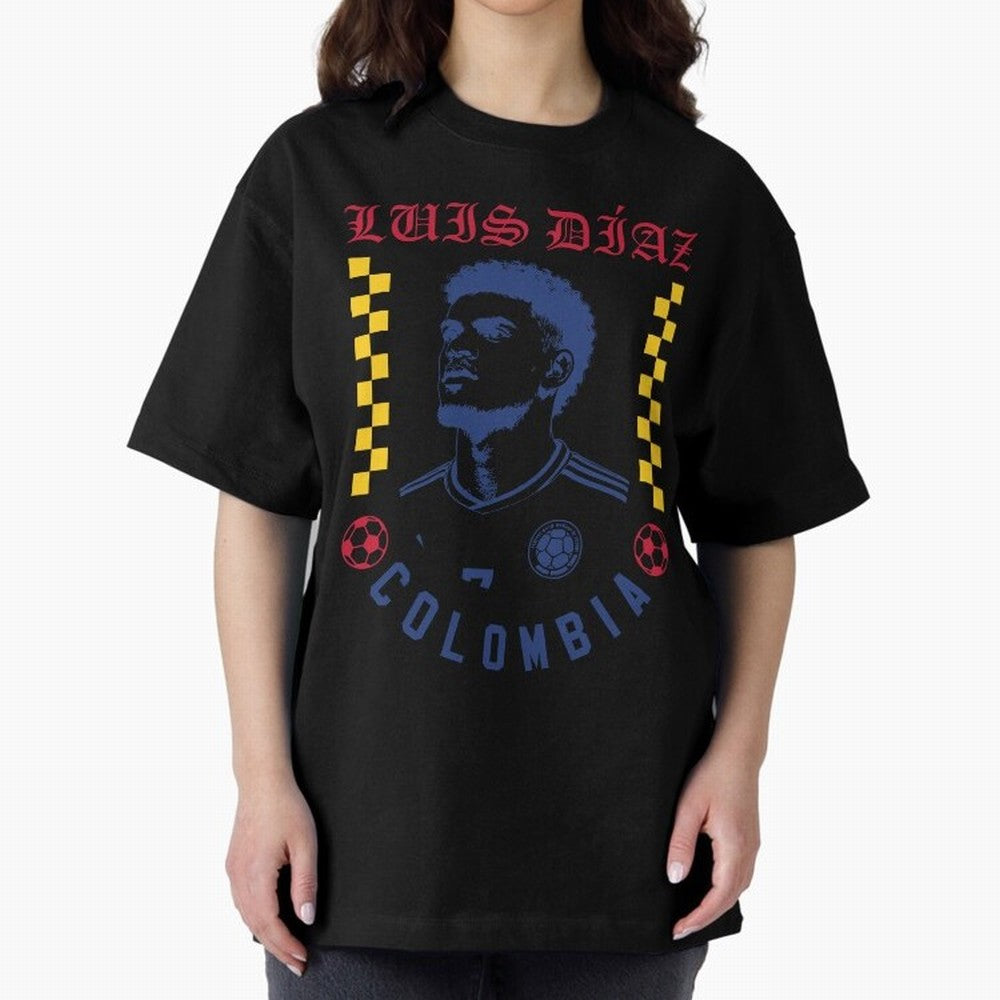 Luis D¨ªaz Colombia Soccer Star Retro Football Fan Design Classic T-Shirt Fuel Your Fan Pride for FIFA World Cup 2026 USA Canada Mexico Spirit, Driven by England and Germany, Messi, CR7 and Mbappe, Football History, Final Match Energy, Crowd Noise