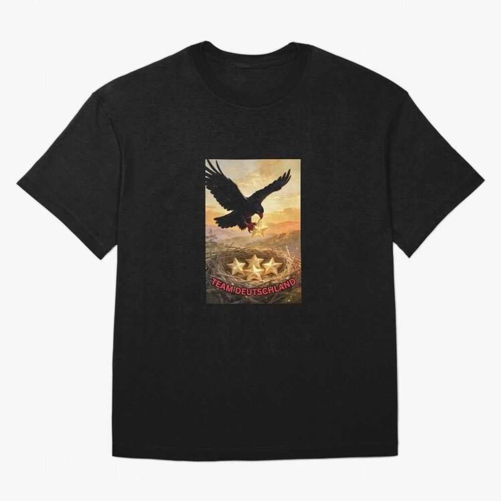 TEAM GERMANY with eagle's nest and 4 stars Classic T-Shirt Cheer through Every Moment of Global Football Passion for FIFA World Cup 2026 Group Stage, Centered on Messi and Cristiano Ronaldo, Spain and Netherlands, Global Supporter Spirit, Legendary