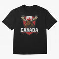 Canada Moose Sports Logo T-Shirt ¨C Canadian Flag Maple Leaf Emblem | 2026 World Cup Supporter Classic T-Shirt Bring a Champion Mindset to FIFA World Cup 2026 USA Canada Mexico for Fans of CR7 and Messi and Argentina, Bringing Vintage Soccer