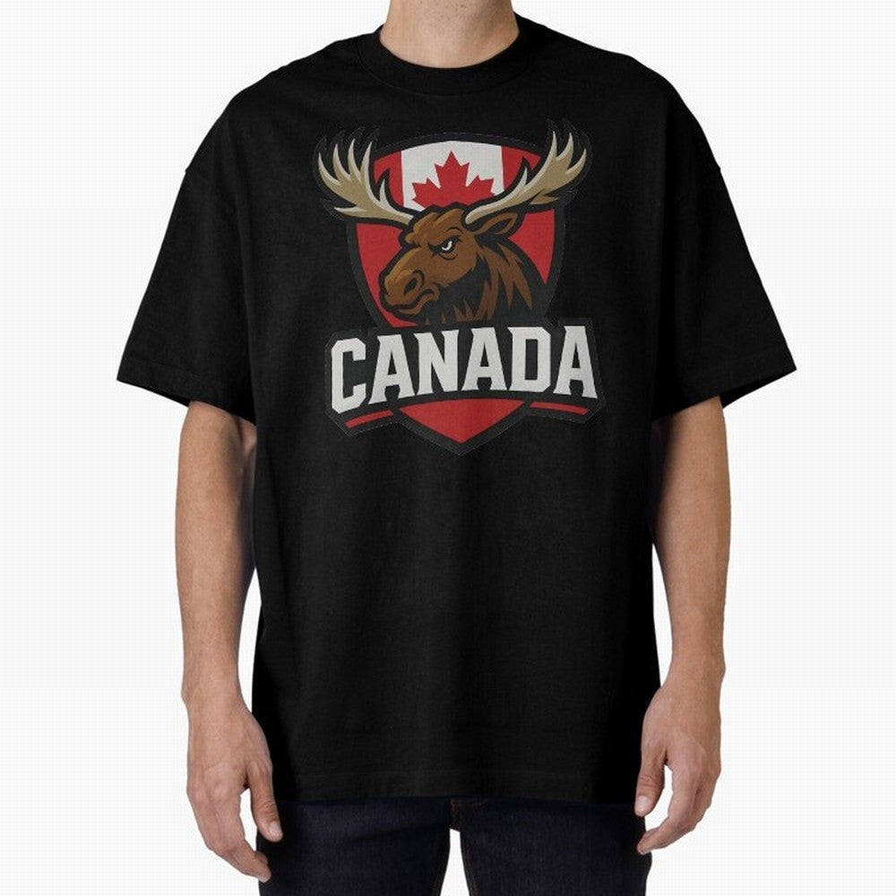Canada Moose Sports Logo T-Shirt ¨C Canadian Flag Maple Leaf Emblem | 2026 World Cup Supporter Classic T-Shirt Bring a Champion Mindset to FIFA World Cup 2026 USA Canada Mexico for Fans of CR7 and Messi and Argentina, Bringing Vintage Soccer