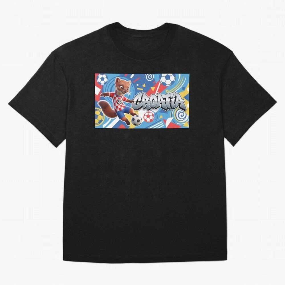 World Cup 2026 Croatia Soccer Team Fan Art Classic T-Shirt Feel the Trophy Chase of FIFA World Cup 2026 Group Stage Spirit, Highlighting France, Messi, Classic Soccer Heritage, Championship Pressure, Fan Loyalty and International Pride; Great for