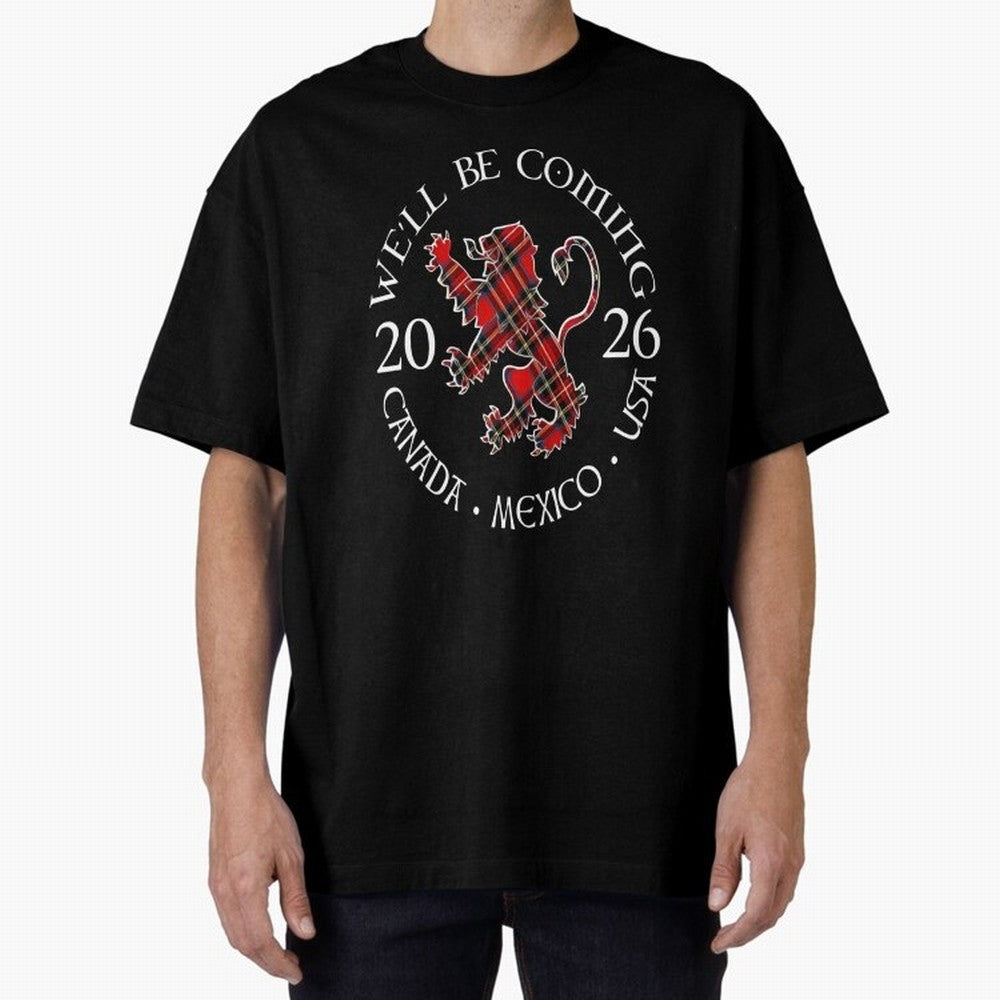 We'll be Coming Scotland Football Tee Scottish World Cup Classic T-Shirt Bring Trophy Dreams to the FIFA World Cup 2026 Journey through CR7 and Messi Highlights, Argentina and Brazil Pride, Goal Celebration Energy, Supporter Heritage, Football