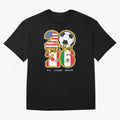 Usa Canada Mexico Soccer 2026 Oversized T-Shirt Carry the Dream of Match Day Hype around FIFA World Cup 2026 USA Canada Mexico, CR7 and Messi, Argentina, France and Brazil, Retro Football Energy, Iconic Rivalries, Trophy Chase Drama and Stadium
