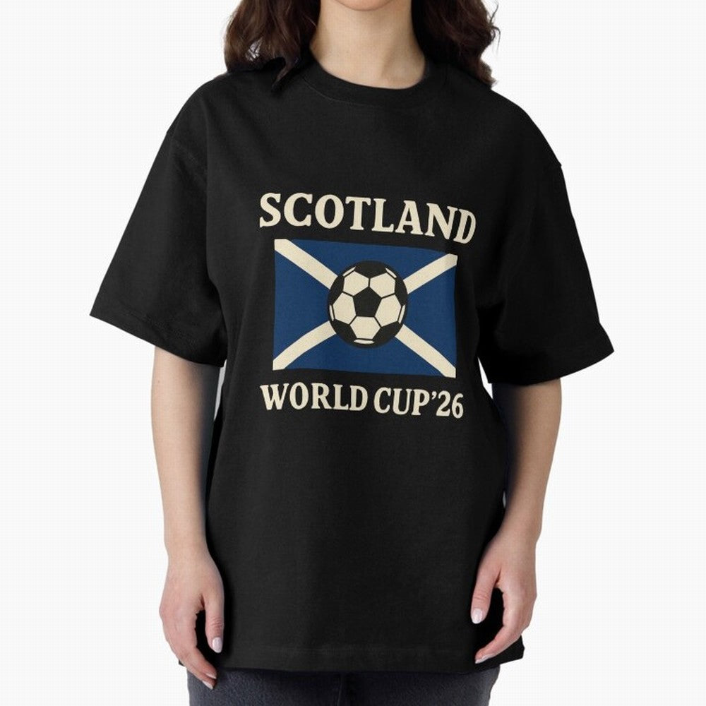 Scotland World Cup 2026 Oversized T-Shirt Carry National Pride through Match Day Hype around FIFA World Cup 2026 USA Canada Mexico, Cristiano Ronaldo, Haaland and CR7, England, Retro Football Energy, Iconic Rivalries, Trophy Chase Drama and Stadium