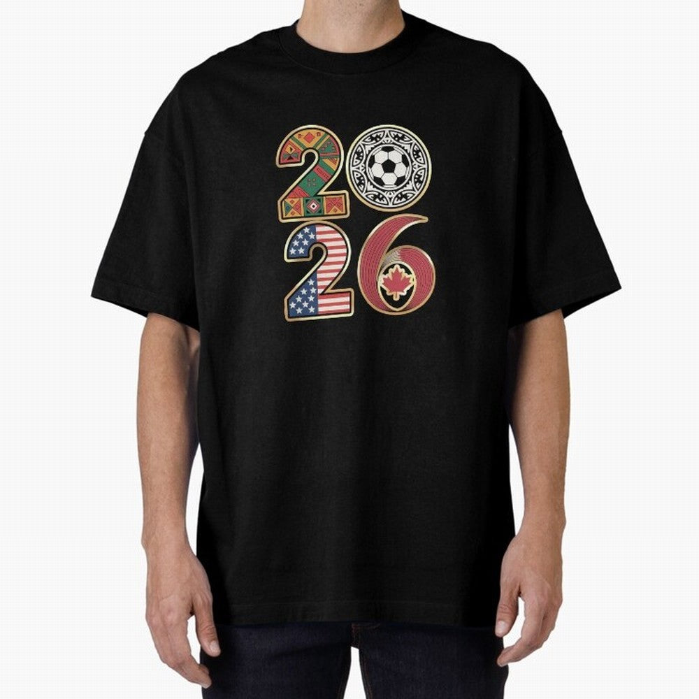 2026 Football Countries Design ¨C USA, Canada & Mexico Inspired Art Oversized T-Shirt Bring International Match Energy to FIFA World Cup 2026 Group Stage Spirit, Connected to Netherlands, Messi and Cristiano Ronaldo, Worldwide Fan Energy, Dramatic