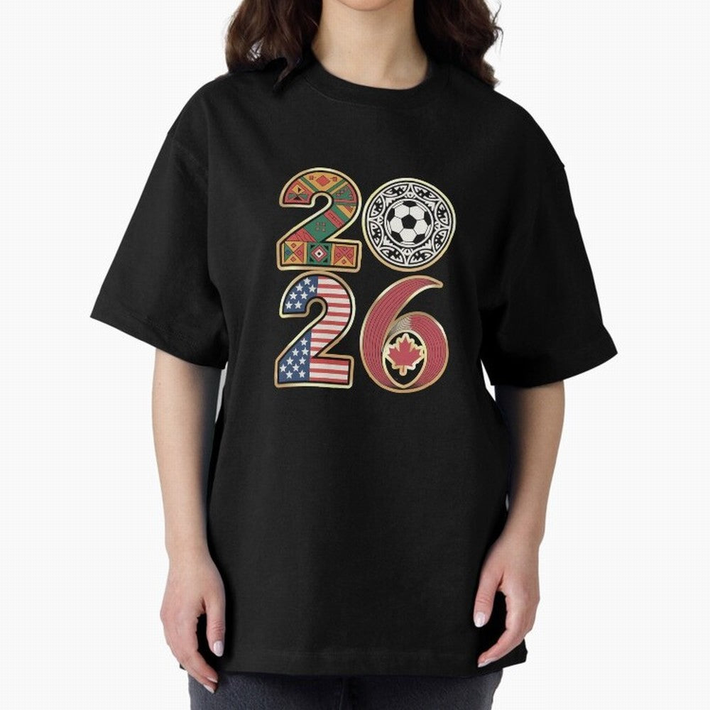 2026 Football Countries Design ¨C USA, Canada & Mexico Inspired Art Oversized T-Shirt Bring International Match Energy to FIFA World Cup 2026 Group Stage Spirit, Connected to Netherlands, Messi and Cristiano Ronaldo, Worldwide Fan Energy, Dramatic