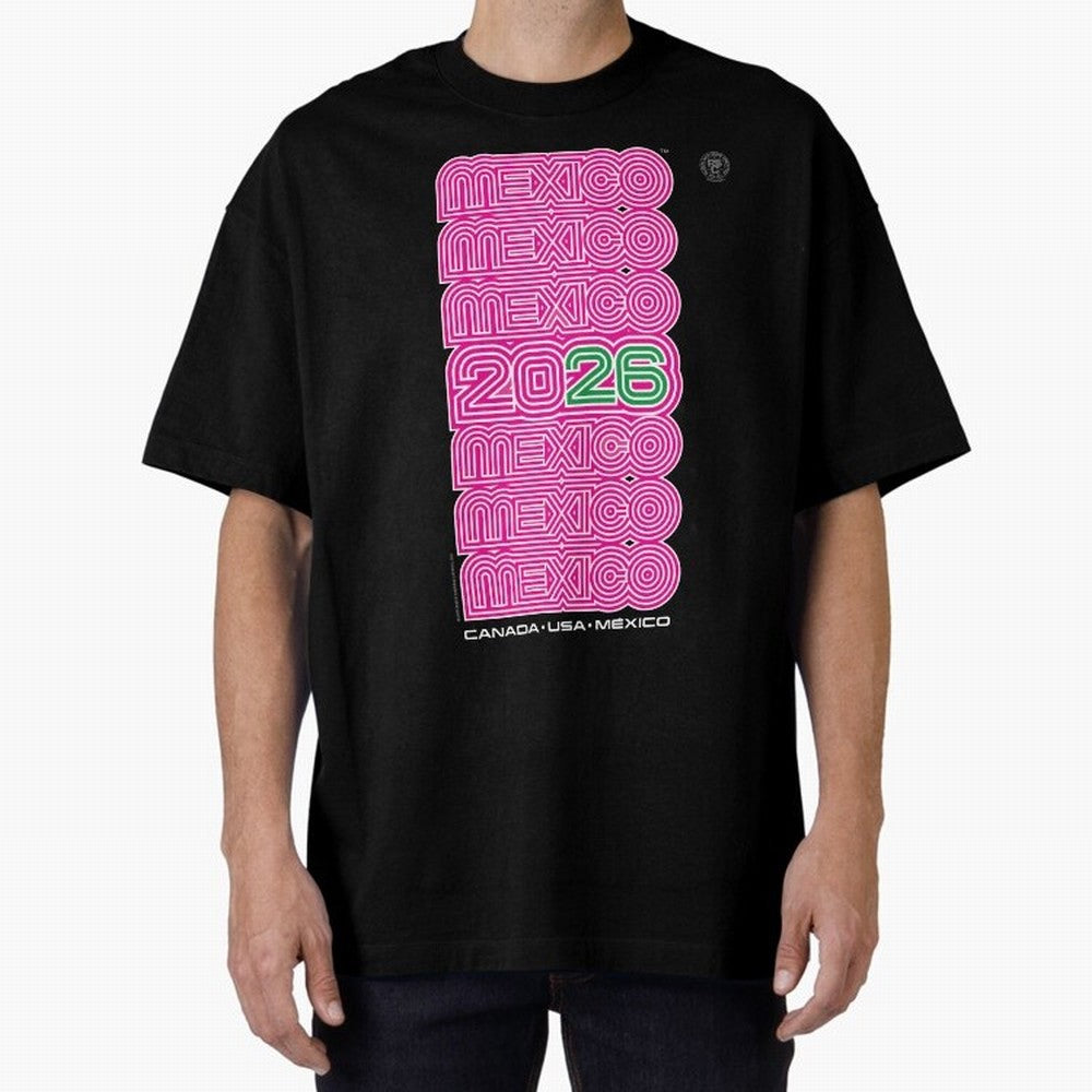 Mexico Retro Soccer 26 ¨C Canada USA Mexico 26¨C Bold Vintage Typography Oversized T-Shirt Experience FIFA World Cup 2026 Featuring Haaland and Mbappe, Argentina, France and Brazil Energy, Goal Celebration Energy, Supporter Heritage, Football Icons