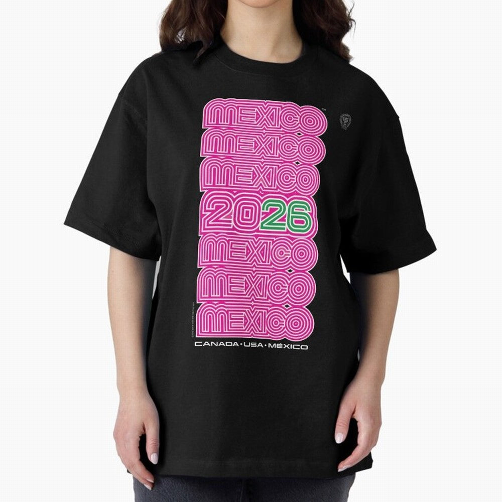 Mexico Retro Soccer 26 ¨C Canada USA Mexico 26¨C Bold Vintage Typography Oversized T-Shirt Experience FIFA World Cup 2026 Featuring Haaland and Mbappe, Argentina, France and Brazil Energy, Goal Celebration Energy, Supporter Heritage, Football Icons
