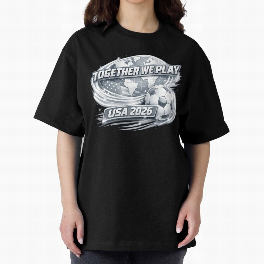 World Cup 2026 Oversized T-Shirt Upgrade Match Day Hype around FIFA World Cup 2026, Mbappe, England and Germany, Stadium Chants, National Pride, Trophy Dreams and Unforgettable Football Memories; Built for Supporters Chasing Trophy Dreams, Final