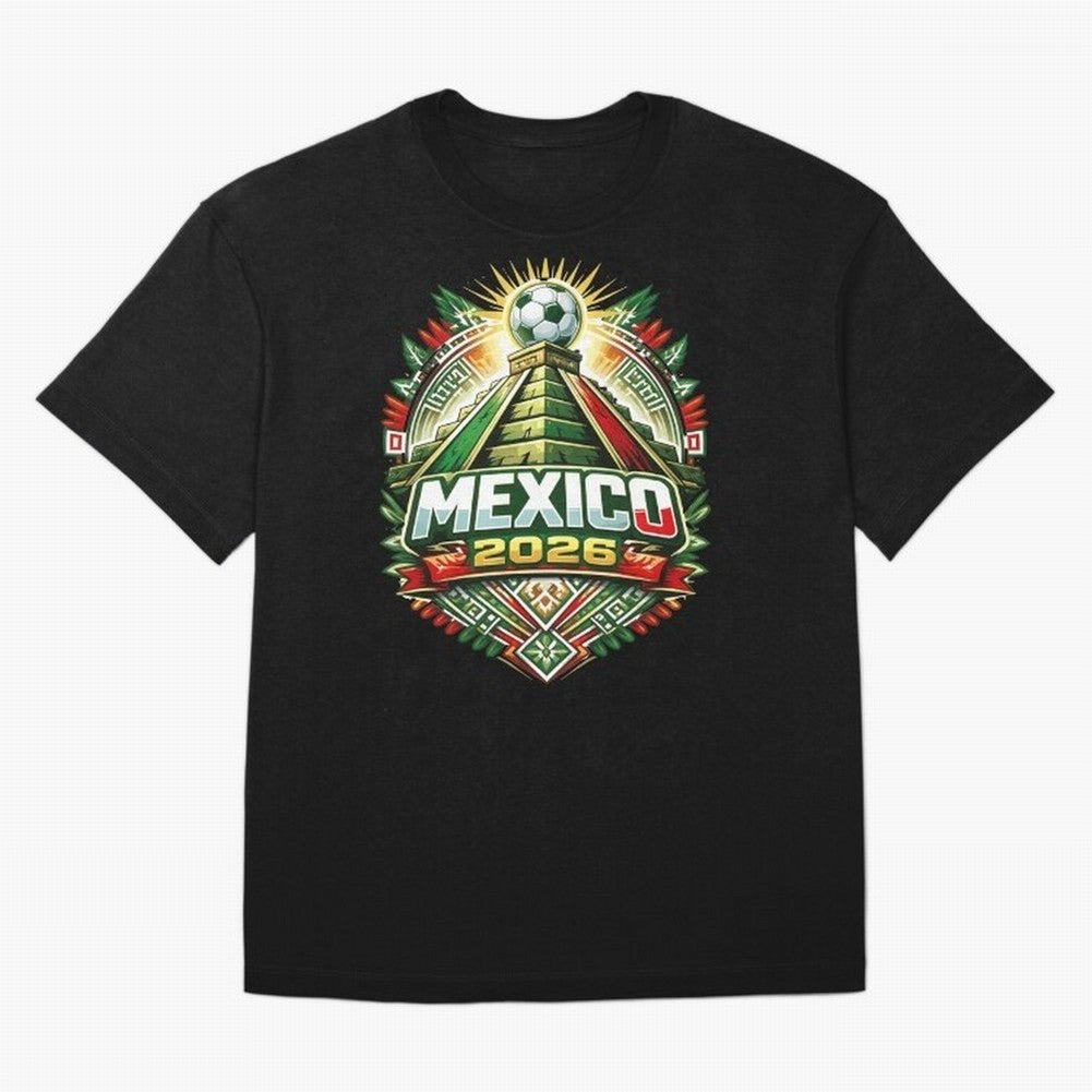 Mexico Soccer 2026 Art Oversized T-Shirt Bring Legendary Rivalry Energy to Global Football Passion for FIFA World Cup 2026 Group Stage, Connected to Neymar, Haaland and Cristiano Ronaldo, Brazil, Portugal and Argentina, Match Day Excitement,