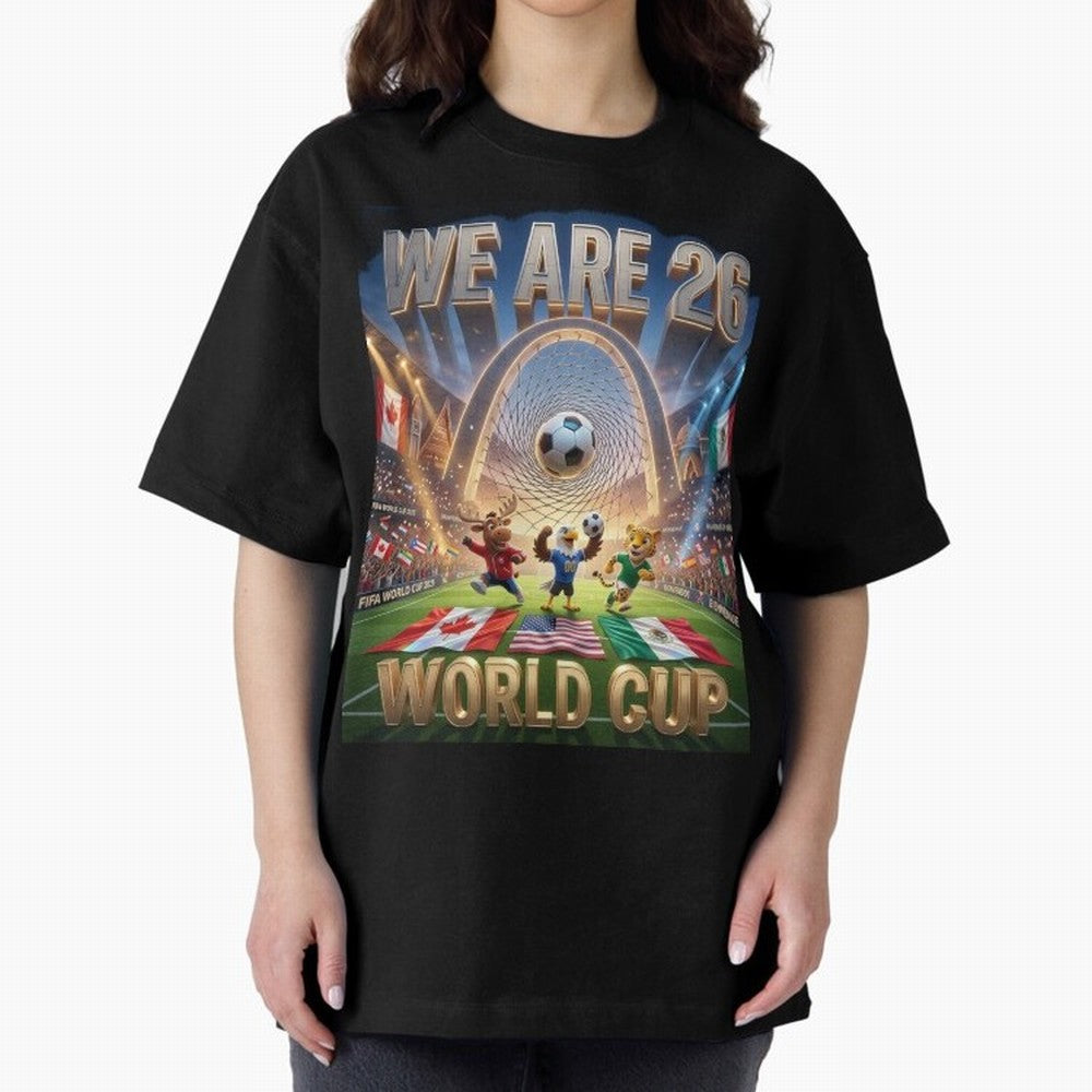 World cup 2026 Oversized T-Shirt Make Your Look Match Match Day Hype around FIFA World Cup 2026 Group Stage, Cristiano Ronaldo, Brazil, Supporter Pride, Iconic Celebrations, Legendary Names and Global Match Day Energy; Perfect for People Who Love