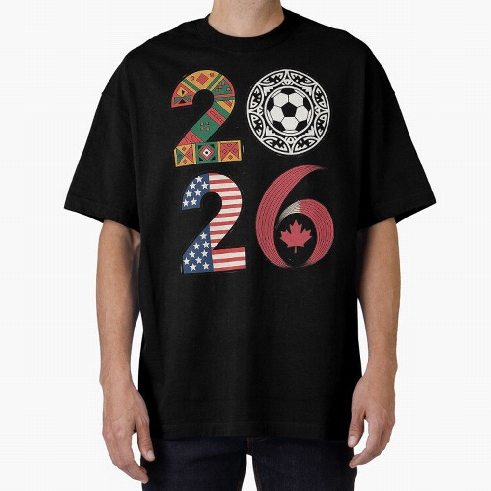 2026 Football Countries Oversized T-Shirt Show Up for the Glory of FIFA World Cup 2026 Group Stage for Fans of Mbappe and Netherlands, Bringing Football History, Final Match Energy, Crowd Noise and Once in a Lifetime Moments; Perfect for Supporters