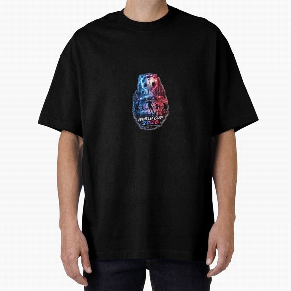 Copy of World Cup 2026 ¨C United Passion ?? | Neon Football Design Oversized T-Shirt Celebrate Fan Culture around Match Day Hype around FIFA World Cup 2026 Group Stage, Cristiano Ronaldo, Haaland and CR7, Germany, Supporter Pride, Iconic