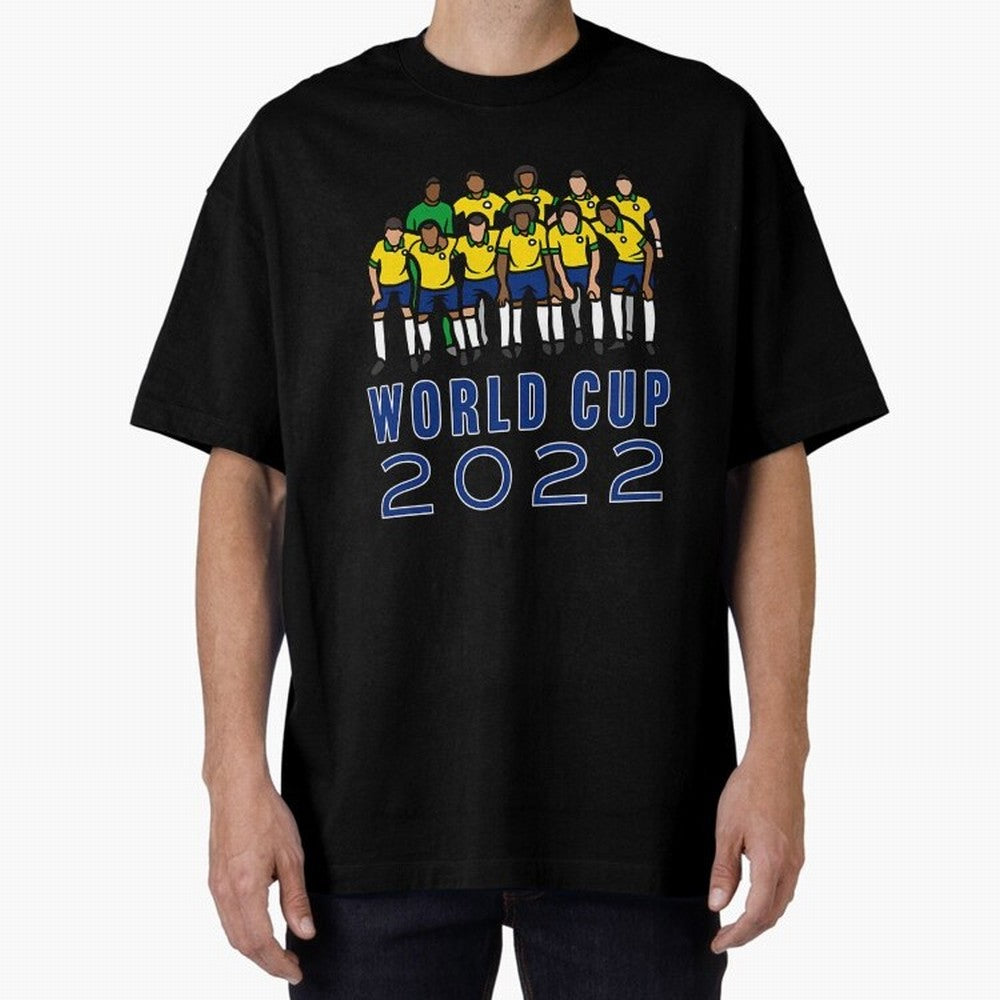World Cup 2022 Oversized T-Shirt Follow the Final Road of the FIFA World Cup 2026 Journey through Neymar Highlights, England, France and Netherlands Pride, Stadium Memories, Football Loyalty, International Chants and Championship Tradition; Made