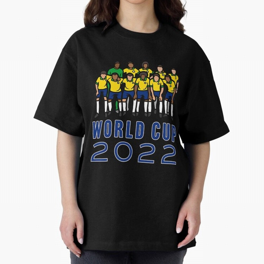 World Cup 2022 Oversized T-Shirt Follow the Final Road of the FIFA World Cup 2026 Journey through Neymar Highlights, England, France and Netherlands Pride, Stadium Memories, Football Loyalty, International Chants and Championship Tradition; Made