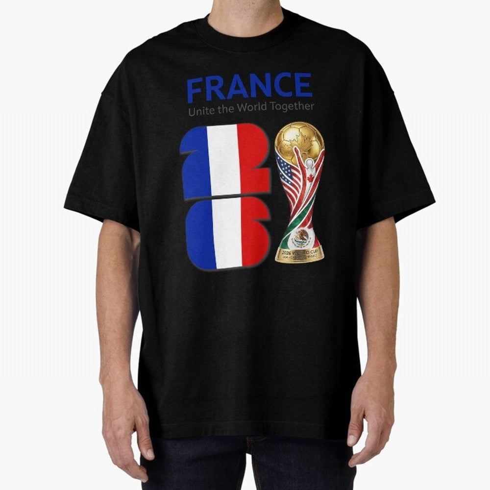 World Cup 2026, IMG 030, FRANCE 001 Oversized T-Shirt Follow Every Goal of Match Day Hype around FIFA World Cup 2026 Group Stage, Mbappe and Neymar, Portugal, Football History, Final Match Energy, Crowd Noise and Once in a Lifetime Moments; Ideal