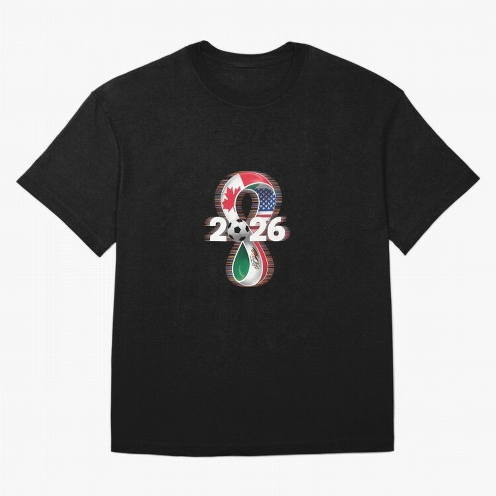 Usa Canada Mexico Soccer Football 2026 Oversized T-Shirt Elevate FIFA World Cup 2026 USA Canada Mexico Spirit, Centered on Argentina, France and Brazil, Haaland, Tournament Hype, Historic Matchups, Family Viewing Parties and Global Sports Pride;