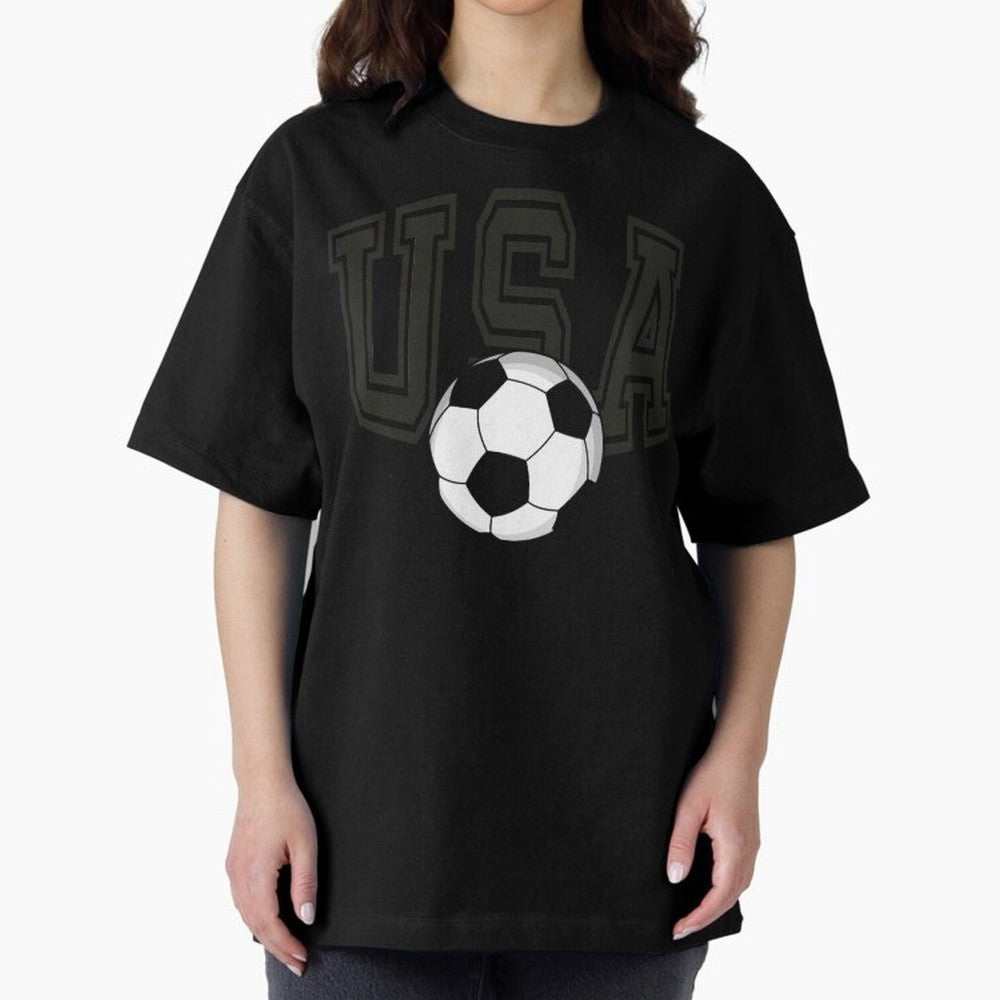 USA soccer ball American world cup 2026 fan Oversized T-Shirt Represent Match Day Hype around FIFA World Cup 2026 Group Stage, Messi, Neymar and Mbappe, Argentina, France and Brazil, Tournament Hype, Historic Matchups, Family Viewing Parties and