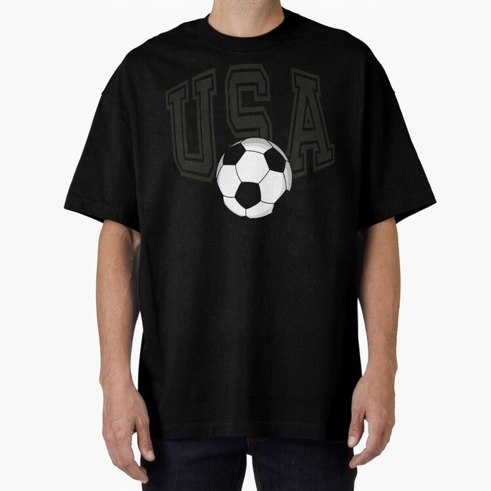 USA soccer ball American world cup 2026 fan Oversized T-Shirt Represent Match Day Hype around FIFA World Cup 2026 Group Stage, Messi, Neymar and Mbappe, Argentina, France and Brazil, Tournament Hype, Historic Matchups, Family Viewing Parties and