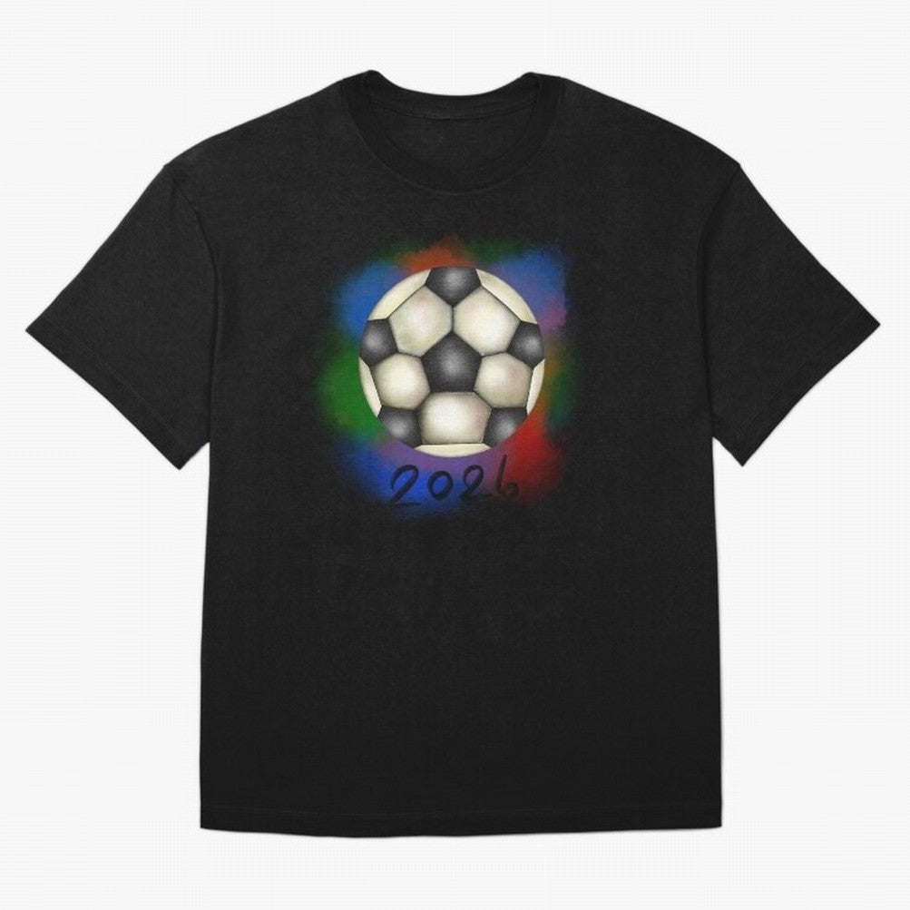 Football soccer Oversized T-Shirt Capture FIFA World Cup 2026 Group Stage Inspired by Neymar, England and Germany Energy, Worldwide Fan Energy, Dramatic Goals, Stadium Lights and Championship Celebrations; Created for Match Day Parties, Soccer