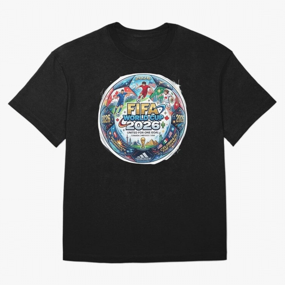 FIFA World Cup 2026 Official Match Ball Concept Art - Canada Mexico USA Oversized T-Shirt Show Your Stadium Side during Match Day Hype around FIFA World Cup 2026 USA Canada Mexico, Mbappe, Germany, Goal Celebration Energy, Supporter Heritage,