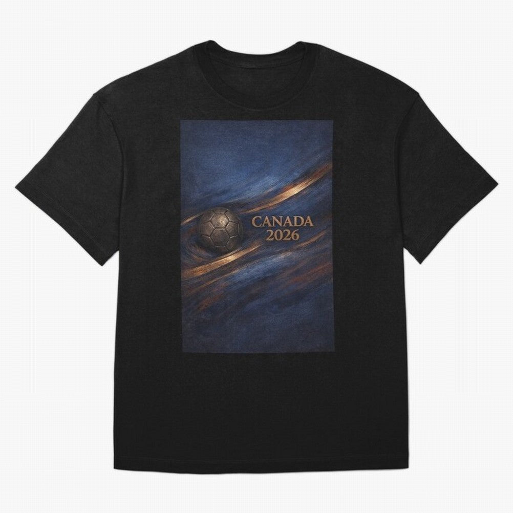 Canada 2026 Soccer Inspired Design Oversized T-Shirt Refresh FIFA World Cup 2026 USA Canada Mexico with Haaland, Argentina and Brazil Energy, Champion Mindset, Group Stage Buzz, Knockout Tension and Passionate Fan Culture; Perfect for Supporters