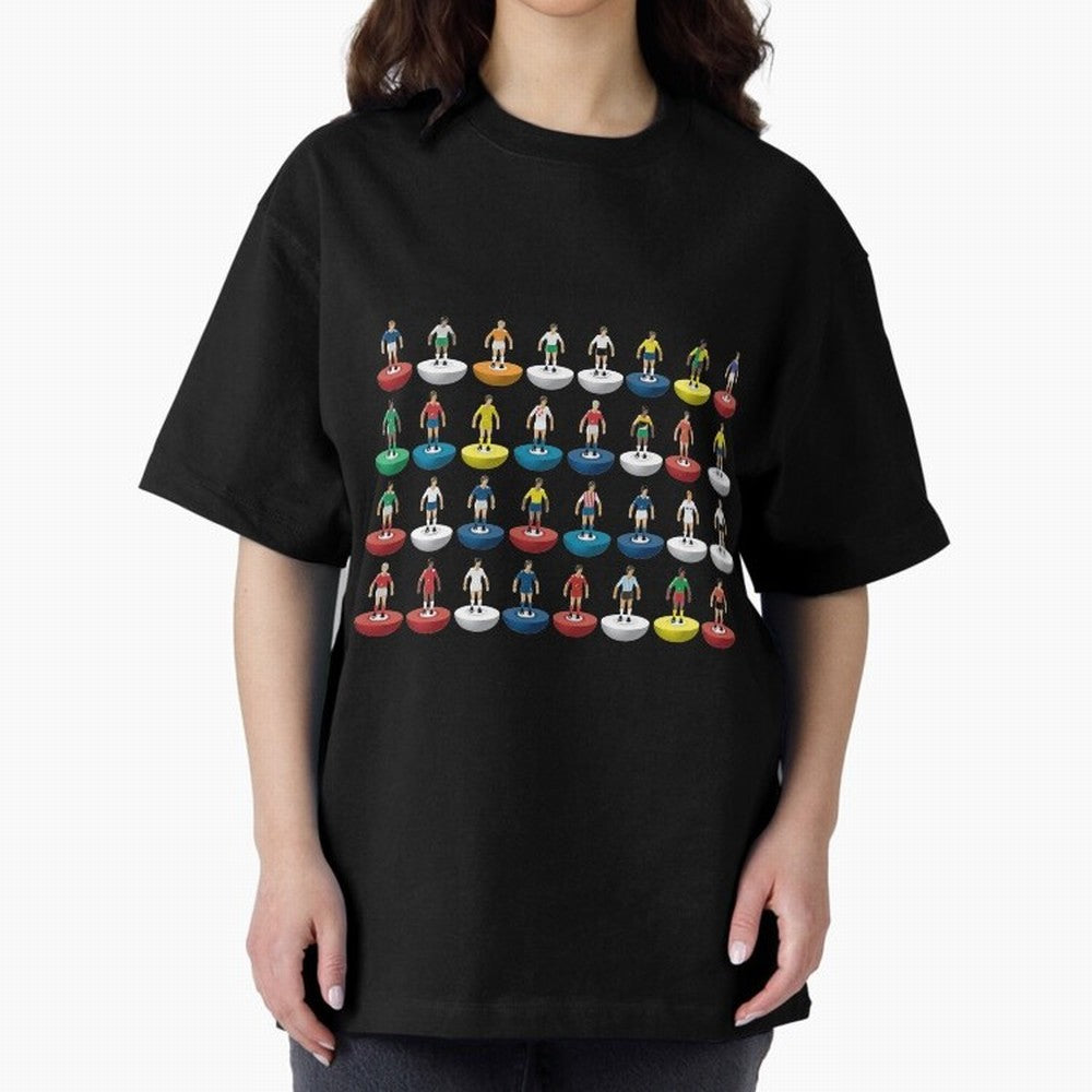 World Subbuteo players Oversized T-Shirt Experience FIFA World Cup 2026 for Fans of Messi and Spain, Bringing Football History, Final Match Energy, Crowd Noise and Once in a Lifetime Moments; Perfect for Fans, Collectors, Family Gatherings, Watch