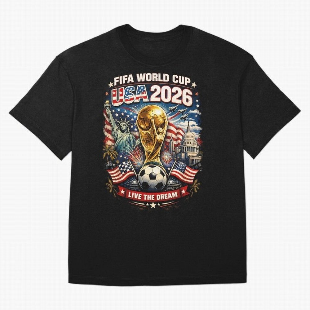 Fifa World Cup USA 2026 Colour Oversized T-Shirt Follow the Final Road of Global Football Passion for FIFA World Cup 2026 Group Stage, Connected to CR7 and Messi, England, Football History, Final Match Energy, Crowd Noise and Once in a Lifetime