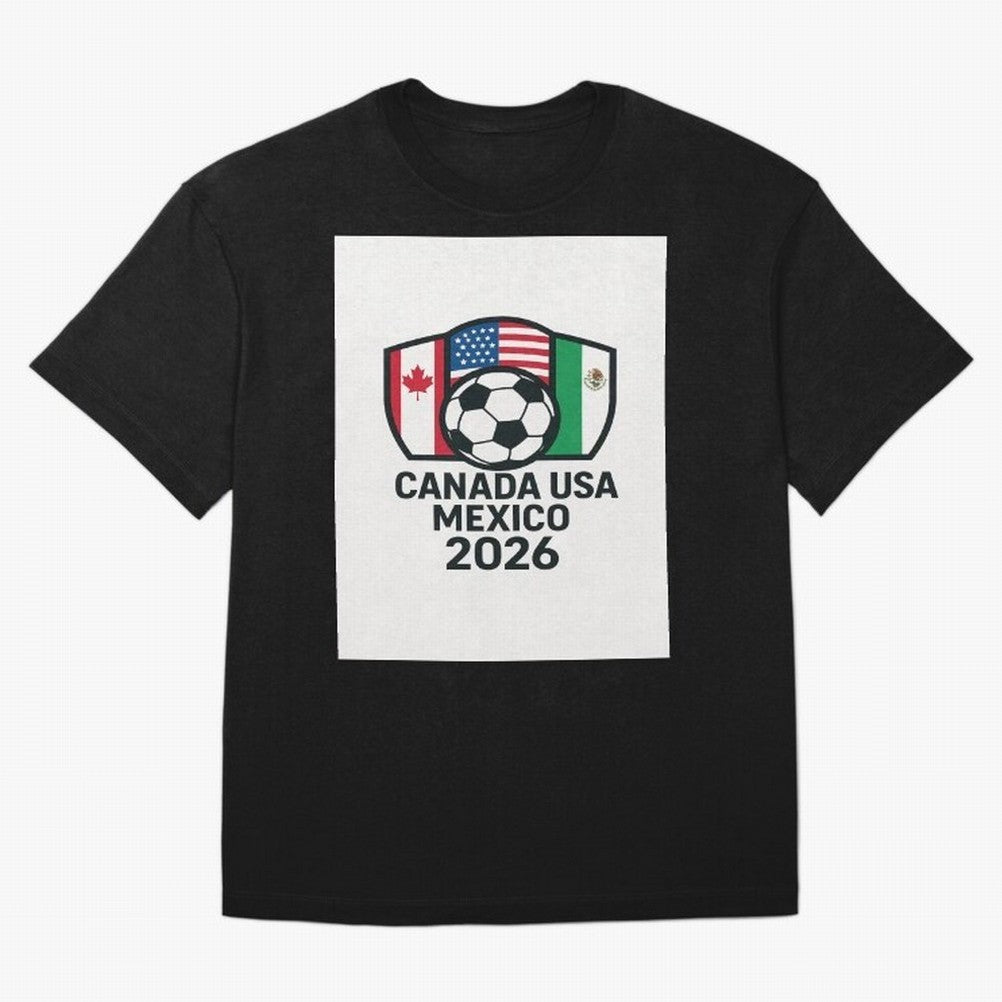 World Cup Soccer 2026 Canada USA Mexico Design Oversized T-Shirt Celebrate Soccer Greatness during FIFA World Cup 2026 USA Canada Mexico for Fans of Mbappe and England, France and Netherlands, Bringing Goal Celebration Energy, Supporter Heritage,