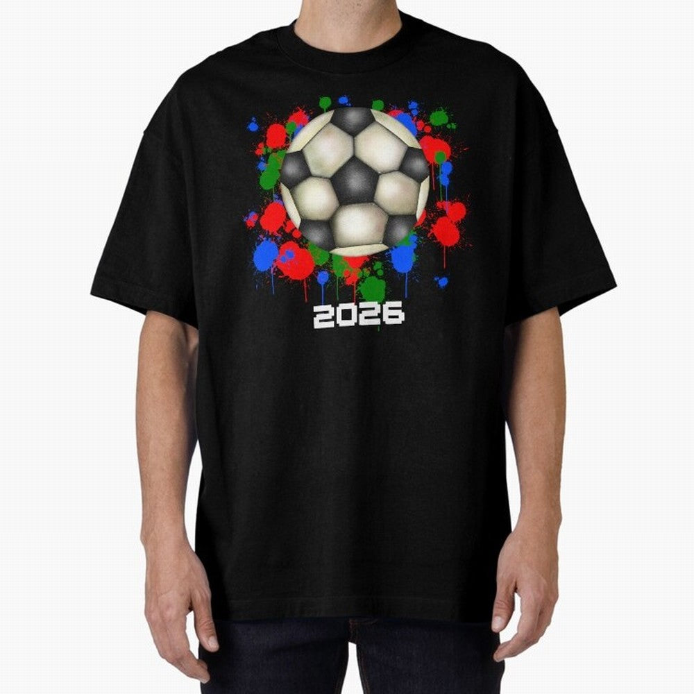 Football 2026 Oversized T-Shirt Support the Legends of FIFA World Cup 2026 Group Stage Inspired by Neymar, Spain and Netherlands Energy, Match Day Excitement, Supporter Culture, Golden Goals and Global Football Passion; Perfect for Fans,