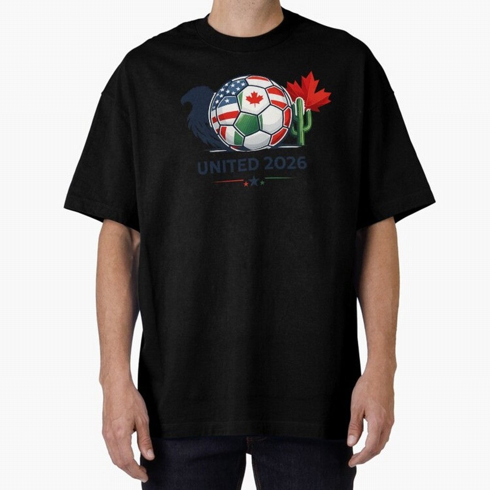 World Cup 2026 United Soccer Design Oversized T-Shirt Live the Energy of Global Football Passion for FIFA World Cup 2026 Group Stage, Connected to Messi, Neymar and Mbappe, Germany, Soccer Culture, Superstar Moments, National Team Dreams and