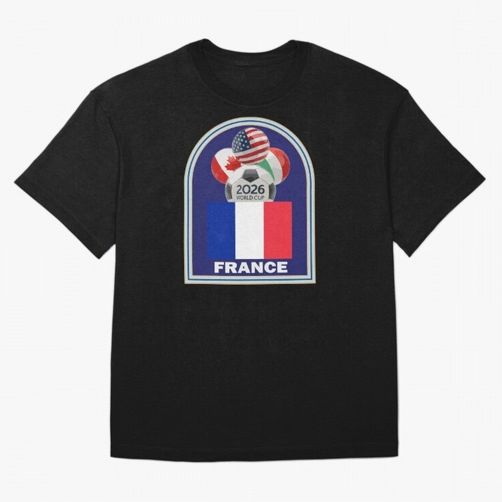 France 2026 Soccer T-shirt Oversized T-Shirt Stand Out with Spirit from FIFA World Cup 2026 Group Stage for Fans of CR7 and Messi and Portugal, Spain and Germany, Bringing Retro Football Energy, Iconic Rivalries, Trophy Chase Drama and Stadium