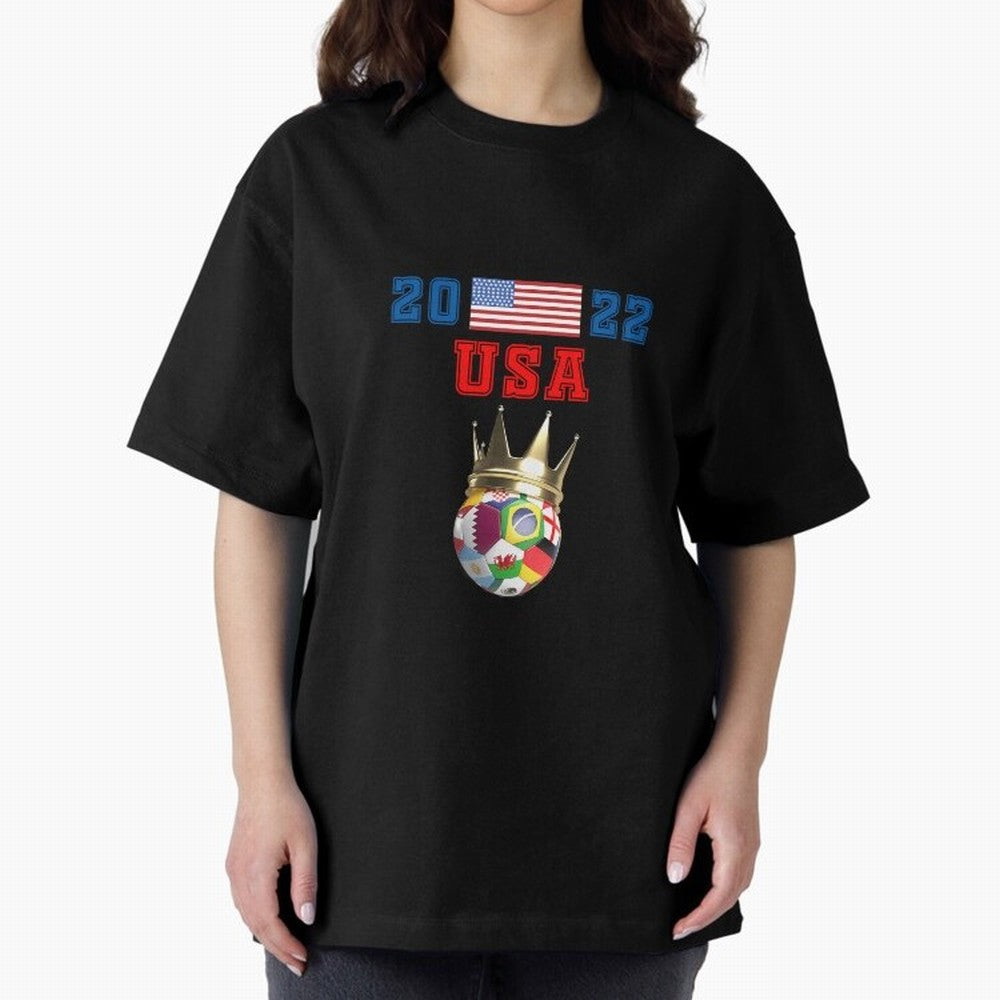 Usa World Cup Jersey 2022 Oversized T-Shirt Show Support during the FIFA World Cup 2026 Group Stage Journey through Messi, CR7 and Mbappe Highlights, Spain and Netherlands Pride, Football History, Final Match Energy, Crowd Noise and Once in a