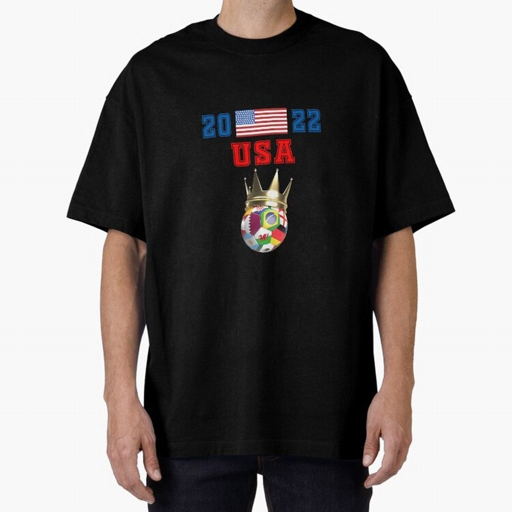 Usa World Cup Jersey 2022 Oversized T-Shirt Show Support during the FIFA World Cup 2026 Group Stage Journey through Messi, CR7 and Mbappe Highlights, Spain and Netherlands Pride, Football History, Final Match Energy, Crowd Noise and Once in a