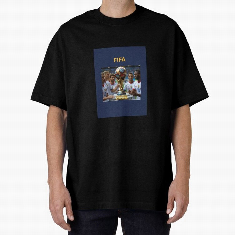 WORLD CUP FOOTBALL 2026 Oversized T-Shirt Join the Global Buzz around the FIFA World Cup 2026 USA Canada Mexico Journey through Mbappe and Neymar Highlights, Portugal Pride, Match Day Excitement, Supporter Culture, Golden Goals and Global Football