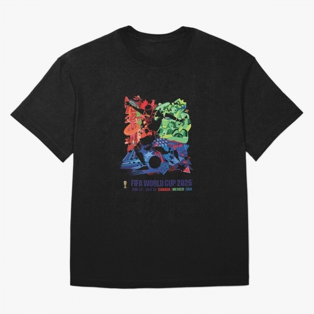 Host Nations Cultural Splash Art Oversized T-Shirt Bring Legendary Rivalry Energy to Match Day Hype around FIFA World Cup 2026 Group Stage, Messi, Neymar and Mbappe, England, Global Supporter Spirit, Legendary Goals, National Colors and Tournament