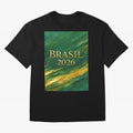 Brasil 2026 Gold Soccer Theme Oversized T-Shirt Carry the Colors and Pride of FIFA World Cup 2026 USA Canada Mexico Connected to Mbappe and Neymar, Argentina Energy, Stadium Memories, Football Loyalty, International Chants and Championship