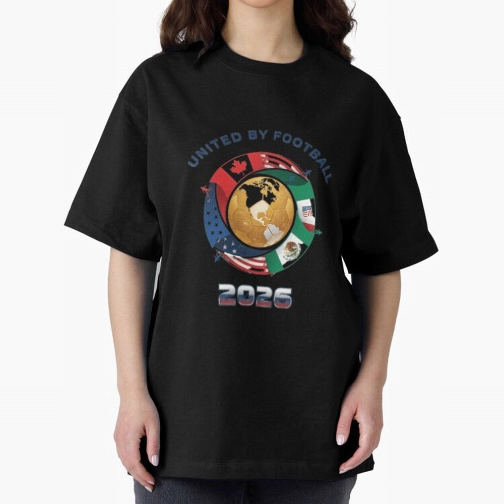United By Football 2026 Oversized T-Shirt Carry National Pride through Match Day Hype around FIFA World Cup 2026 Group Stage, Neymar, England, France and Netherlands, Tournament Hype, Historic Matchups, Family Viewing Parties and Global Sports