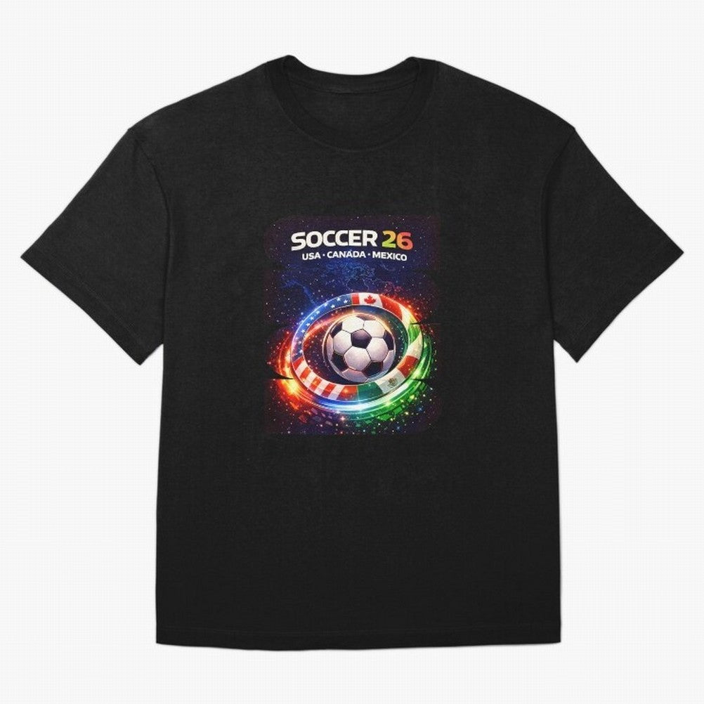 North America Soccer 2026 Soccer 26 Usa Canada Mexico Fan United 2026 Soccer Oversized T-Shirt Enjoy Global Football Passion for FIFA World Cup 2026 Group Stage, Connected to Neymar, Haaland and Cristiano Ronaldo, Germany, Global Supporter Spirit,