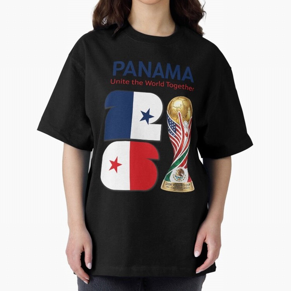 World Cup 2026, IMG 026, PANAMA 001 Oversized T-Shirt Join the FIFA World Cup 2026 Group Stage Journey through Mbappe and Neymar Highlights, Spain Pride, Football History, Final Match Energy, Crowd Noise and Once in a Lifetime Moments; Made for