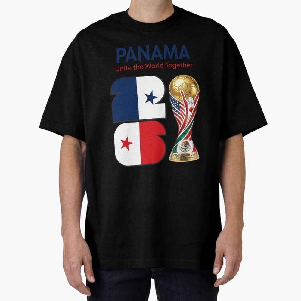 World Cup 2026, IMG 026, PANAMA 001 Oversized T-Shirt Join the FIFA World Cup 2026 Group Stage Journey through Mbappe and Neymar Highlights, Spain Pride, Football History, Final Match Energy, Crowd Noise and Once in a Lifetime Moments; Made for