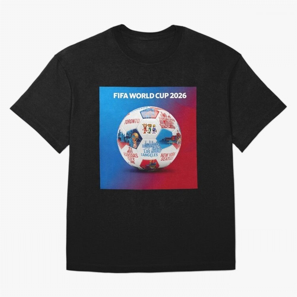 North America Football 2026 Oversized T-Shirt Cheer for FIFA World Cup 2026 Filled with Mbappe and Neymar, Argentina, France and Brazil Energy, Match Day Excitement, Supporter Culture, Golden Goals and Global Football Passion; Perfect for People