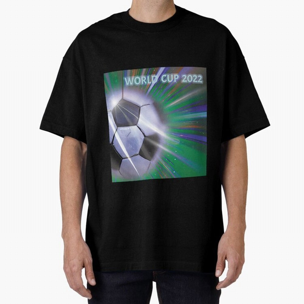 World Cup 2022 Oversized T-Shirt Celebrate Fan Favorites in FIFA World Cup 2026 Highlighting Messi, Neymar and Mbappe, Portugal, Spain and Germany Energy, Match Day Excitement, Supporter Culture, Golden Goals and Global Football Passion; Built for