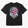 USA 2026 World Cup T-Shirt - Star Spangled Soccer Design - American Host Fan Tee Oversized T-Shirt Represent FIFA World Cup 2026 for Fans of Cristiano Ronaldo and Germany, Bringing Soccer Culture, Superstar Moments, National Team Dreams and