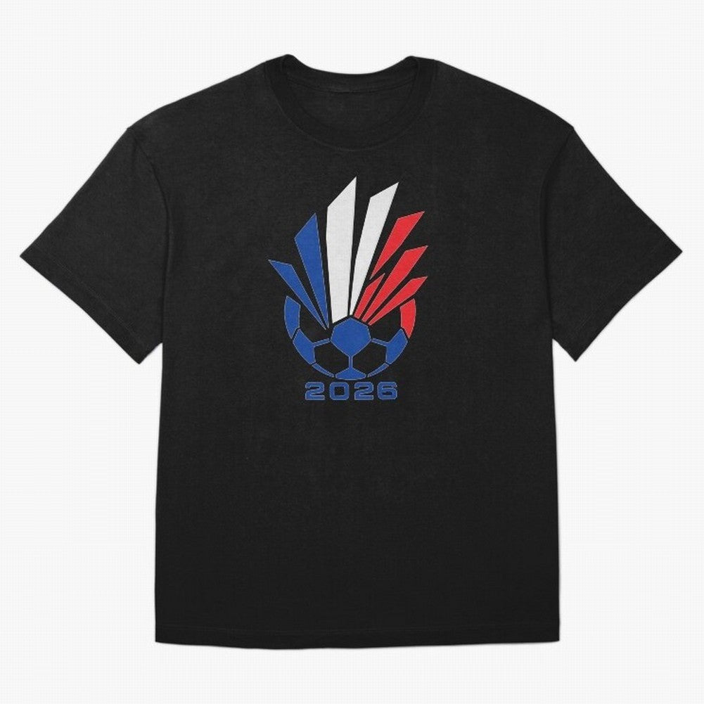 France Soccer 2026 Tricolor Burst Emblem Oversized T-Shirt Remember FIFA World Cup 2026 Connected to Messi and Cristiano Ronaldo, Spain and Netherlands Energy, Match Day Excitement, Supporter Culture, Golden Goals and Global Football Passion; Great