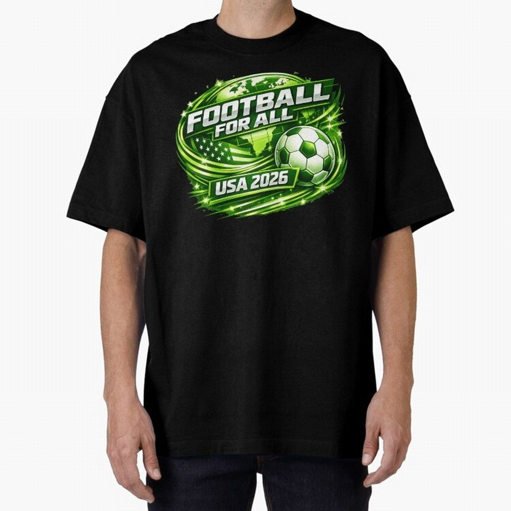 World Cup 2026 Oversized T-Shirt Celebrate Golden Goal Energy in FIFA World Cup 2026 for Fans of Messi, CR7 and Mbappe and Spain and Netherlands, Bringing Match Day Excitement, Supporter Culture, Golden Goals and Global Football Passion; Built for
